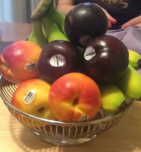 With all this fruit on table I feel like I should draw a still life or something.
