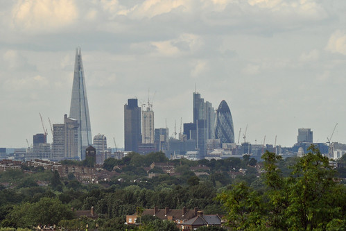 Shard and City skyline from Norwood Park
