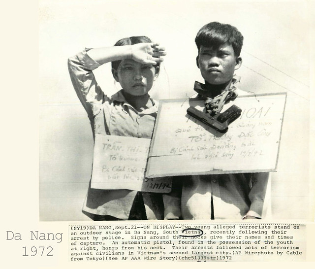 Da Nang 1972 - Vietnamese Child Terrorists on Display in Da Nang