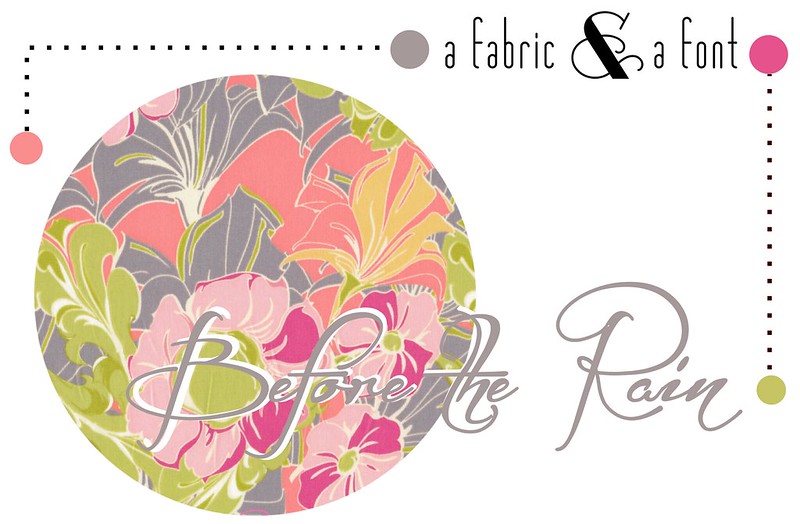 A Fabric & A Font Party Decor Inspiration: Before the Rain + Tina Givens Pagoda Lullaby Tutty Celery