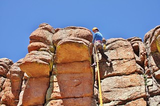 Erin Climbing Near Bison Peak