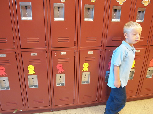 not wanting to pose in front of his locker