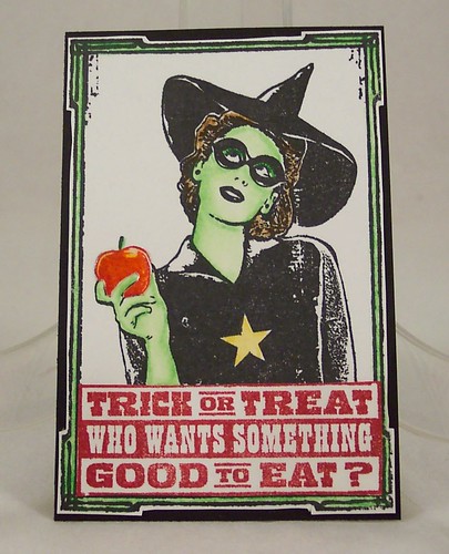 Green Witch Art Card