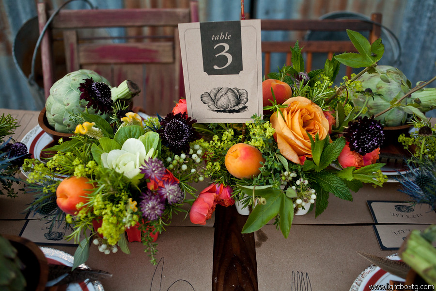 farmers market wedding table number