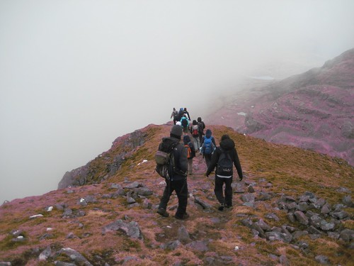 Heading down the Northwest shoulder of Sgorr Ruadh