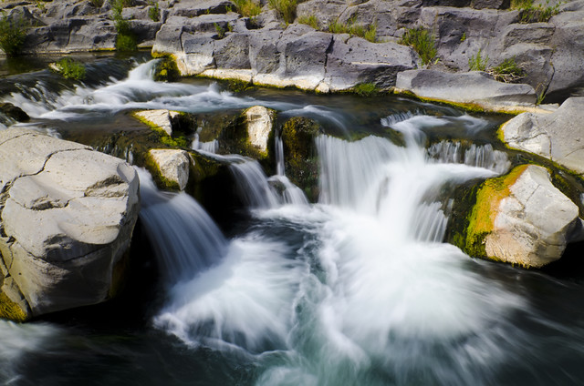 Waterfalls in Alcantara river