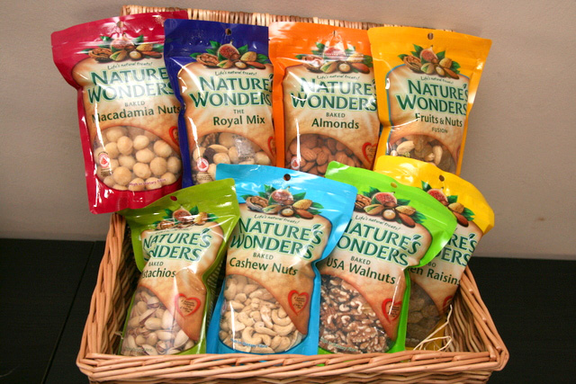 Nature's Wonders has a range of healthy snacks, most of which are baked nuts, not fried