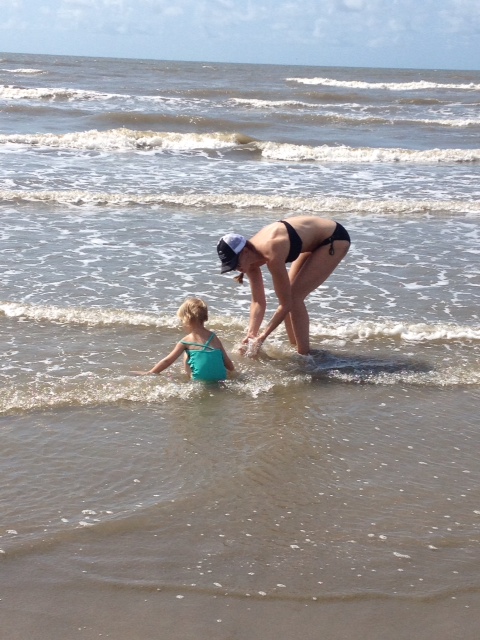 Me & Kinley at the beach