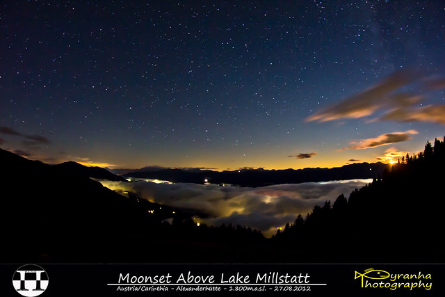 Moonset Above Lake Millstatt