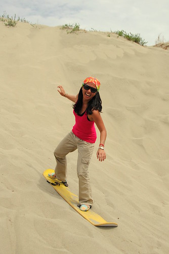 Sandboarding the sand dunes of Paoay, Ilocos Norte
