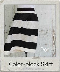 how to lengthen a color-block skirt