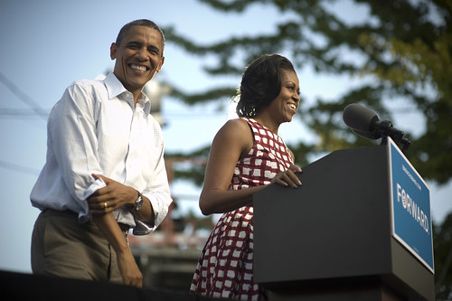 Barack and Michelle Obama in Davenport, Iowa—August 15th