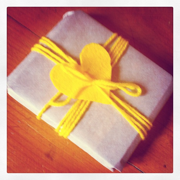 Happy little ray of sunshine all gift wrapped and on its way out into the world #giftwrapping #spiralgarden