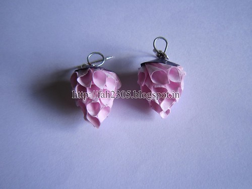 Handmade Jewelry - Paper Cone Strawberry Earrings by fah2305