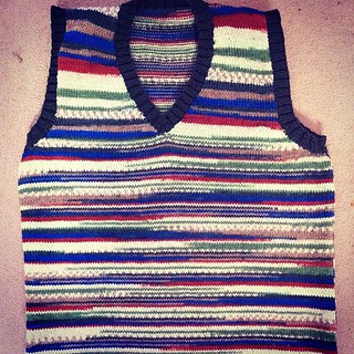 One genuine fake 1950's horrible home knit for#goodwood