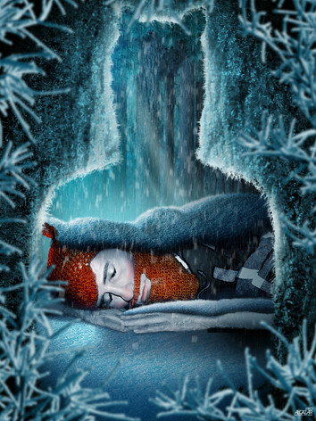 THE REDHEAD MAN IN THE DEEP FOREST (WINTER) by KIKO ALCAZAR PHOTOGRAPHY