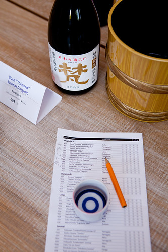 Evaluating the Daiginjo A sake by  Born