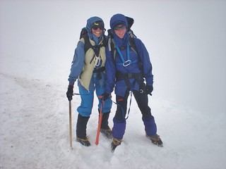Laurie and Wyatt on Mt Rainier Summit