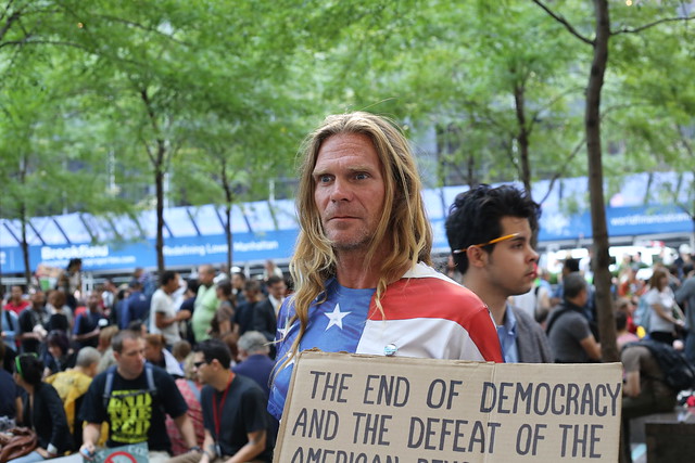 Man at Occupy Wall Street