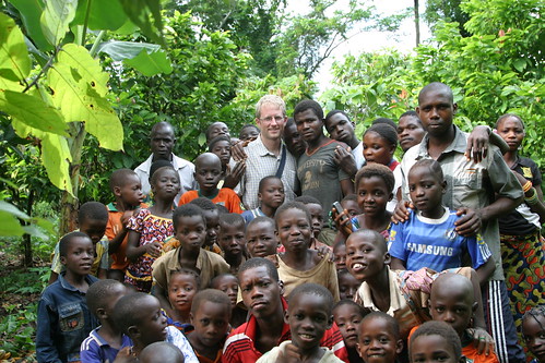 With Cocoa farmers in Ivory Coast