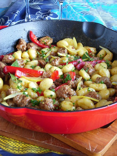 Italian Sausage with Gnocchi & Red Peppers