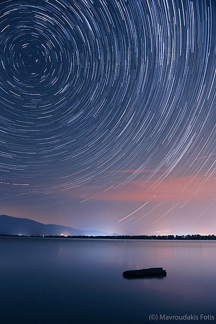 Startrails over the Lake