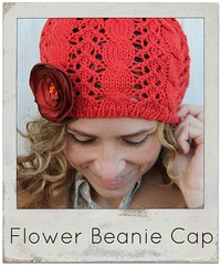 how to make a flower beanie cap