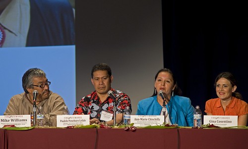 The Looking Forward panel explored what the future holds for indigenous people and the rest of the world as we all adapt to climate change. Photo credit: Debbie Preston, Northwest Indian Fisheries Commission.