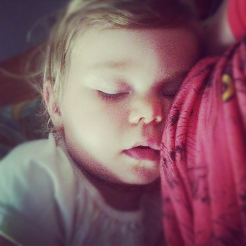 I love when she falls asleep on me... Rare for this 20-month-old.  Where has my baby gone?