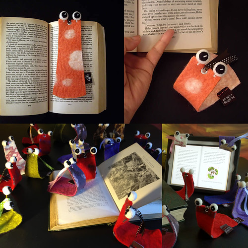 "Reading Mate" felted bookmarks by Ako Lamble