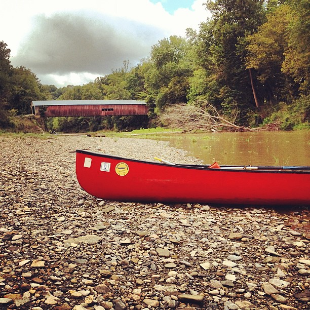 Field Tripping #canoe #bridge #water