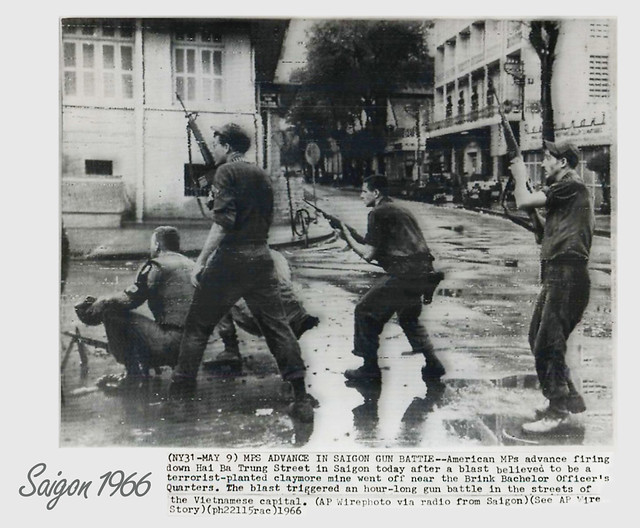SAIGON 1966 -  MPs in Action on Hai Ba Trung Street in Saigon