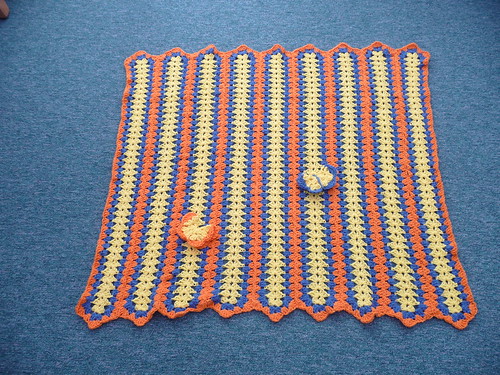 Katou has made a beautiful blanket for 'SIBOL' using 'mile-a-minute'. Isn't it good?