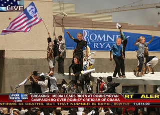 Media Riots at Romney/Ryan Campaign HQ