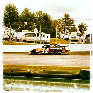 @tonystewart #smoke on track for practice at @nhms #nhms #newhampshire #racing #nascar #chaseforthecup #14