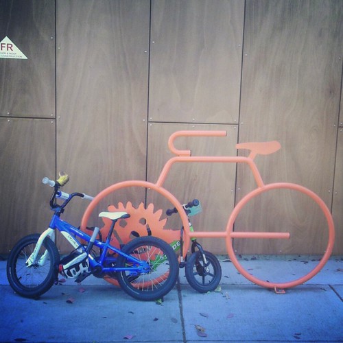 the orange bike rack gets much less love