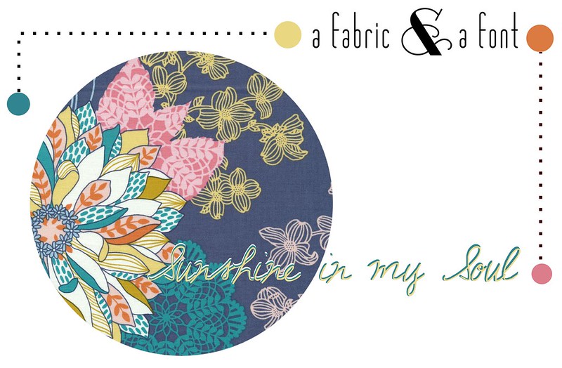 SA Fabric & A Font Party Decor Inspiration: Sunshine in my Soul + Josephine Kimberling Hope Chest Floral Blue 