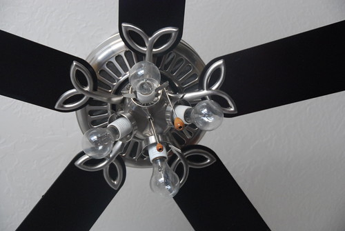 taking off the ugly globes on a fan