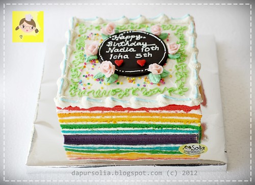 Rainbow Cake for Nadia / Icha