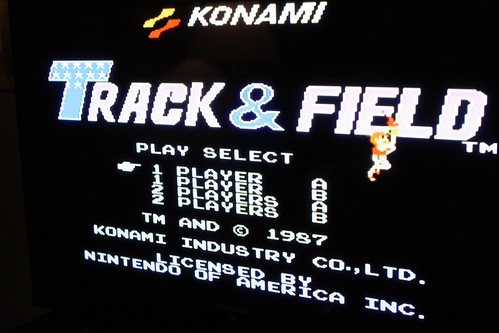 Konami Track & Field Title Screen (NES)