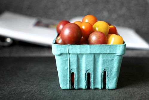 a basket of pretty tomato marbles