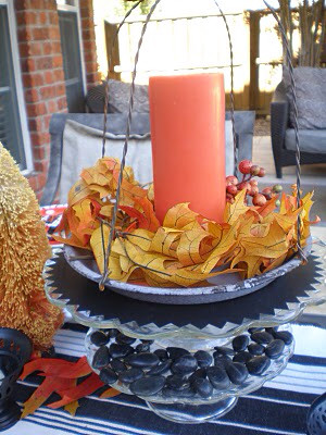 Halloween Tablescape orange and black