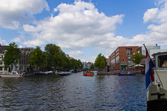 La rivière Amstel et le Canal Zwanenburgwal