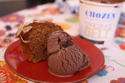 Honey Almond Cake with Chocolate Gelt Chozen Ice Cream
