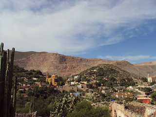 View of the NewGold mine. Behind the old church you see on the left was a mountain. It is gone entirely. The mine backs right into the town.