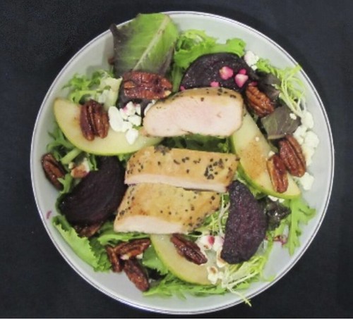 Chicken, Roasted Beets, and Pears Salad