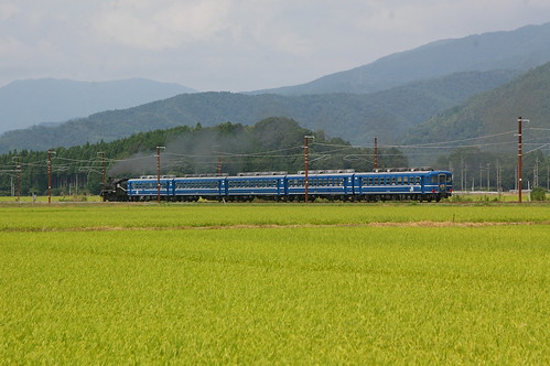 JR west C56 series near Kawake.sta in Nagahama, Shiga, Japan /Aug 12, 2012