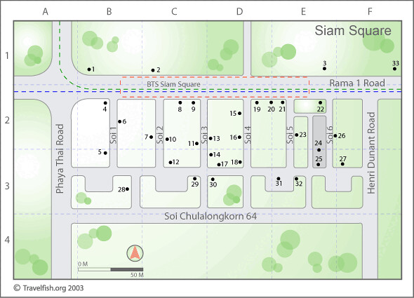 Siam Square Map