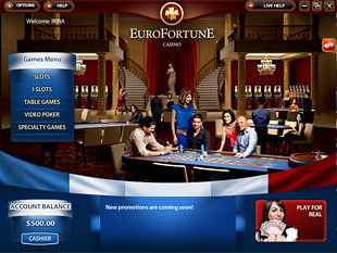 Euro Fortune Casino Lobby