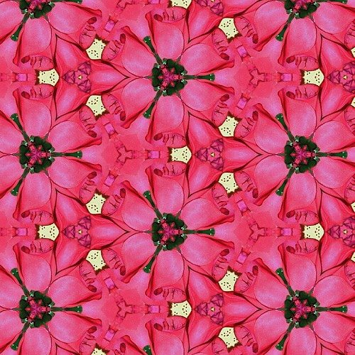 Six Sided Rose Blossom Tessellation-Square